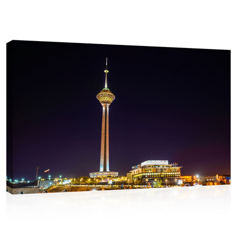 Canvas Print - Night View of Milad Tower i Teheran #E0279