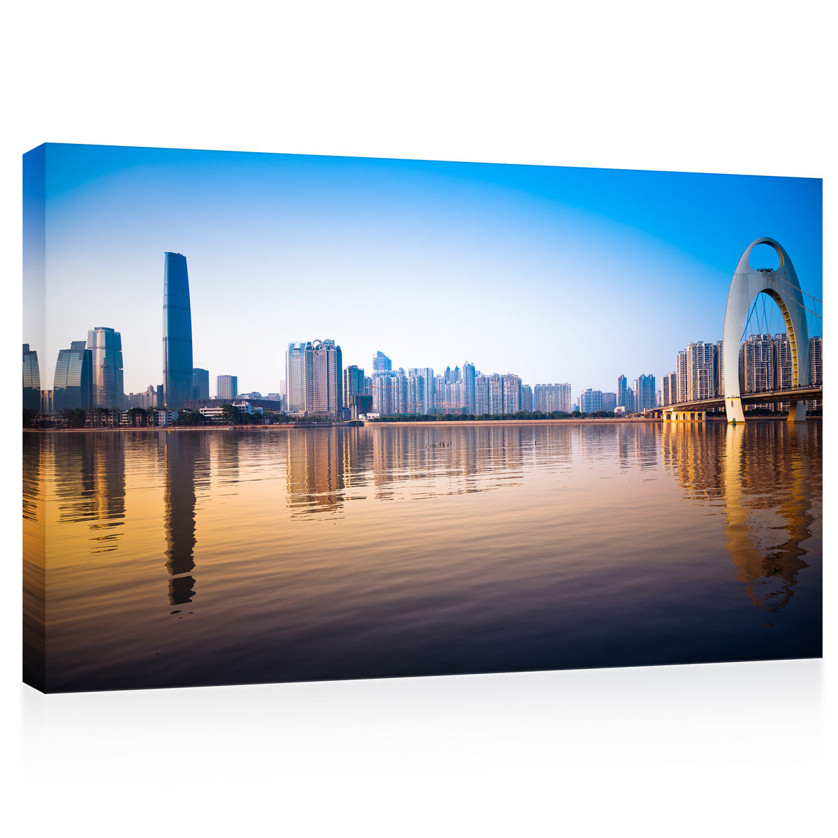 Canvas Print -  Zhujiang River And Guangzhou Cityscape, China #E0437