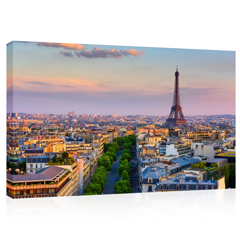 Canvas Print -  Skyline Of Paris With Eiffel Tower #E0224