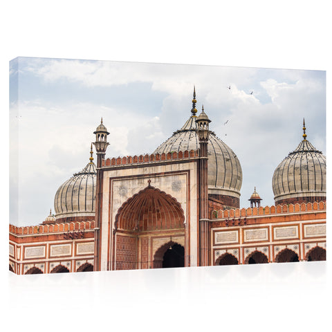 Impression sur toile - Monument de la mosquée Ama, New Delhi, Inde #E0476