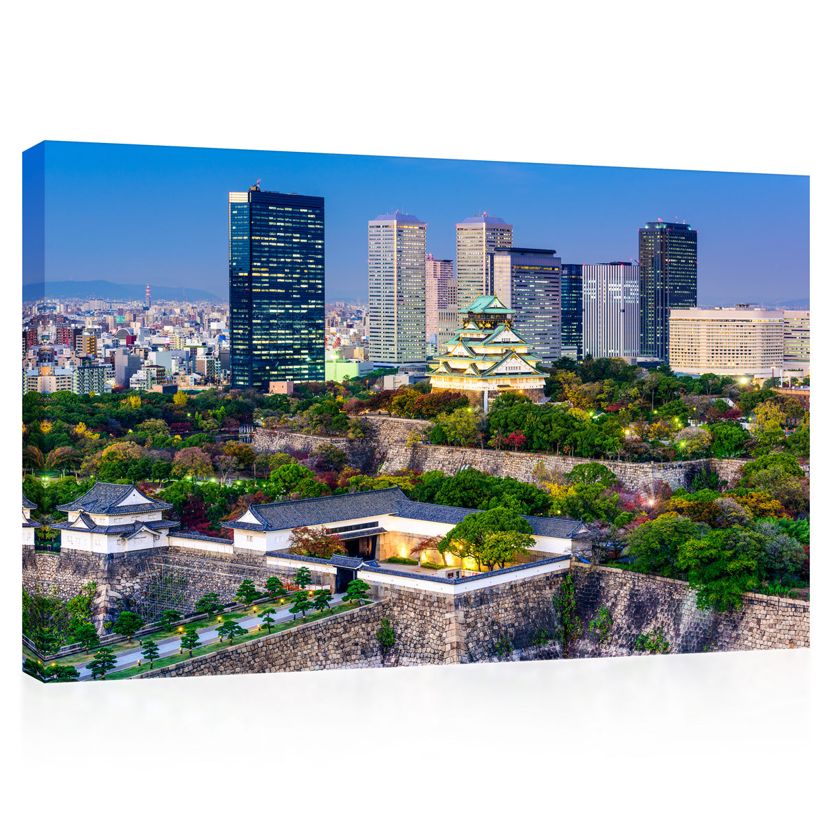 Impression sur toile - Osaka et Castle Park Skyline #E0363