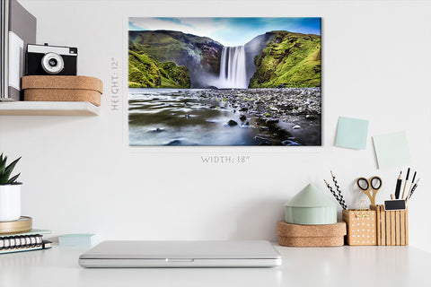 Canvas Print -  Skogafoss Waterfall, Iceland #E0512