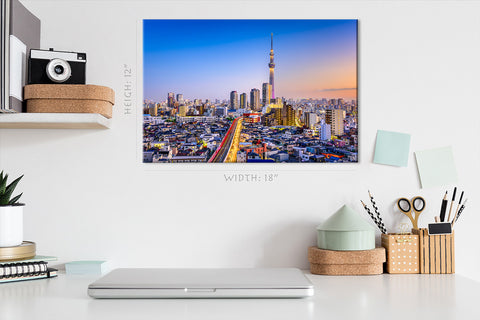 Impression sur toile - Sumida Skyline, Tokyo, Japon #E0493