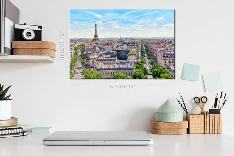 Canvas Print -  Panoramic Cityscape Of Paris #E0236