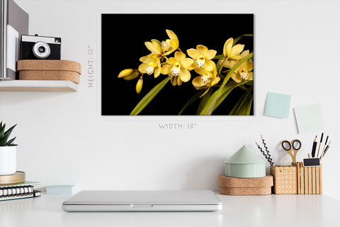 Impression sur toile - Brunch orchidée jaune #E0683