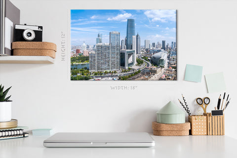 Impression sur toile - Skyline de Tianjin #E0297