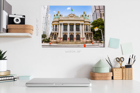 Impression sur toile - Paysage urbain de Rio de Janeiro, Opéra #E0247