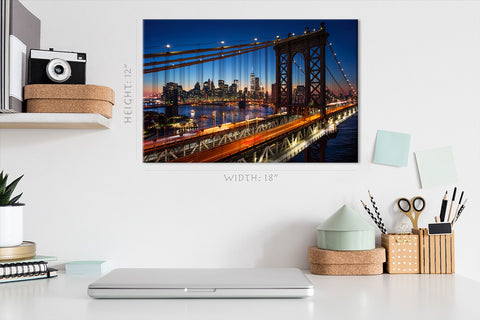 Canvas Print -  Brooklyn Bridge, Manhattan, New York #E0387