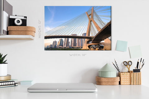 Canvas Print - Estaiada Bridge في Sao Paulo ، البرازيل #E0376