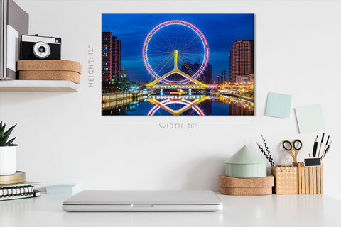 Impression sur toile - L'horizon des yeux de Tianjin #E0302