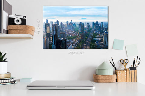 Print Canvas - Jakarta Downtown Cityscape في Morning #E0469