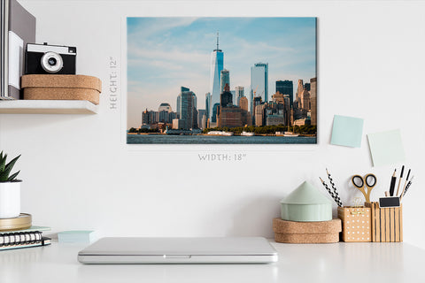 Impression sur toile - Panorama des gratte-ciel de Manhattan, New York #E0406