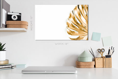 Canvas Print -  Golden Leaf Of Monstera #E0727