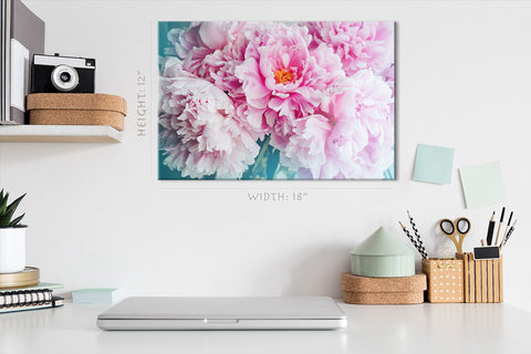 Canvas Print -  Bunch Of Pink Peonies #E0799