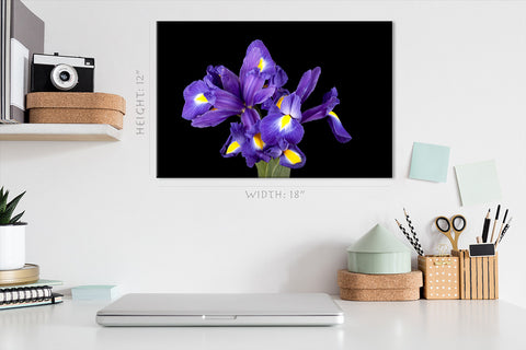 Impression sur toile - Bouquet d'iris violets #E0690