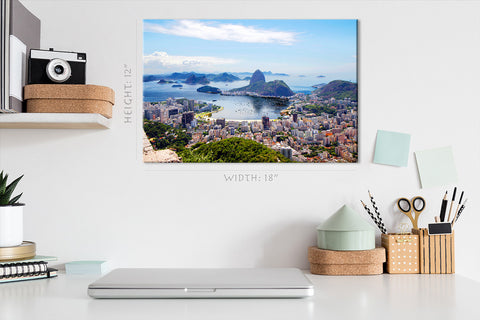 Canvas Print - Brasilien Rio de Janeiro Udsigt over byen #E0242