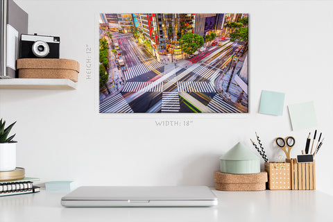 Canvas Print -  Ginza Crosstown Cityscape, Tokyo, Japan #E0494