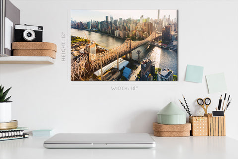 Canvas Print -  Aerial View Of The Ed Koch Queensboro Bridge, New York #E0397