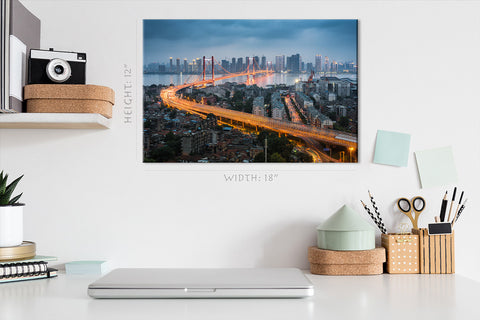 Impression sur toile - Yangtze Skyline, Chine #E0349