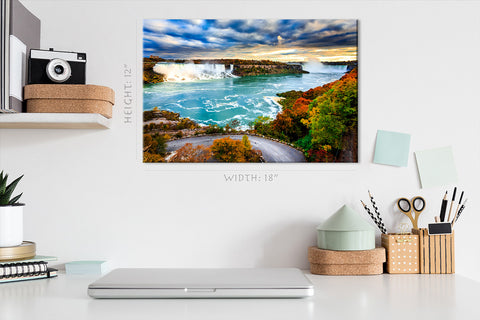 Canvas Print -  Niagara Waterfall In Autumn, Canada #E0581