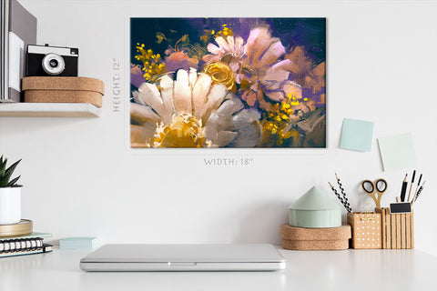 Canvas Print -  Bouquet Flowers, Oil Painting #E0876