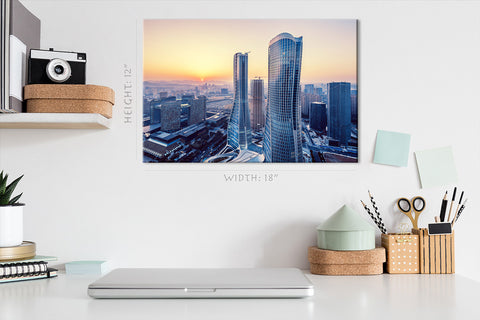 Canvas Print - Hangzhou New City bei Sunrise #e0253