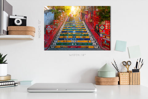 Impression sur toile - Escalier Selaron Rio de Janeiro, Brésil #E0241