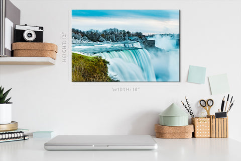 Impression sur toile - Panorama de la cascade Niagara, Canada #E0578