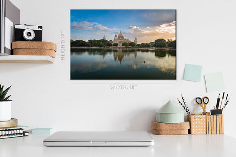 Canvas Print -  Kolkata Victoria Memorial Skyline #E0282