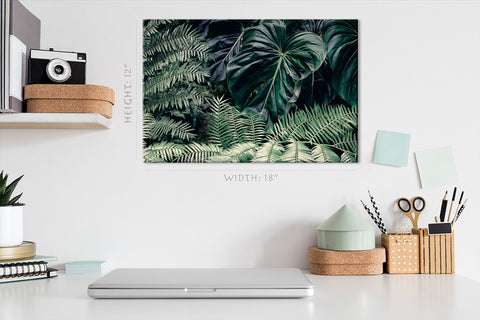 Canvas Print -  Tropical Green Leafs #E0816