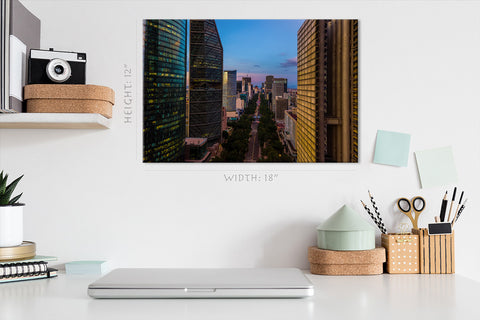 Canvas Print -  Mexico Skyline At Sunset #E0374