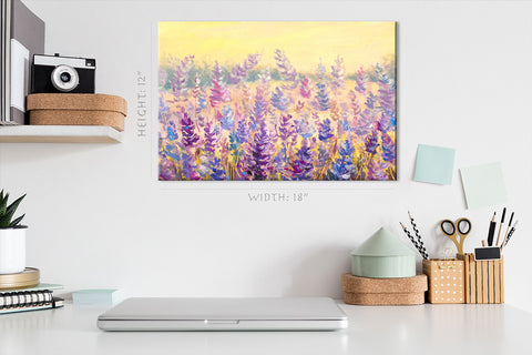 Canvas Print -  Lavender Bunches, Oil Painting #E0618