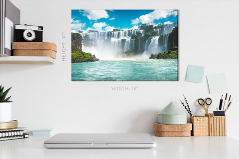 Canvas Print -  Iguazu Waterfall At Morning, South America #E0567