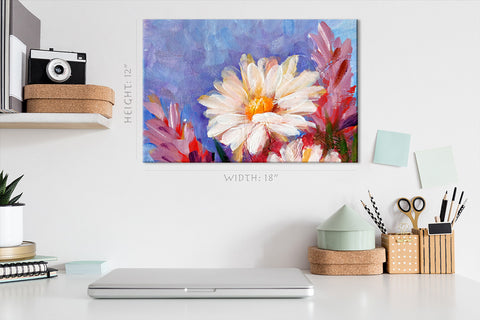 Canvas Print -  Wonderful Daisy, Oil Painting #E0867