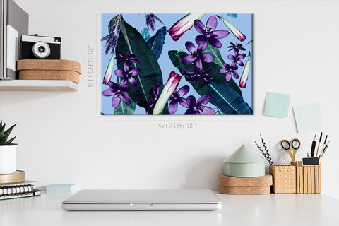 Canvas Print -  Tropical Flowers And Leafs #E0747