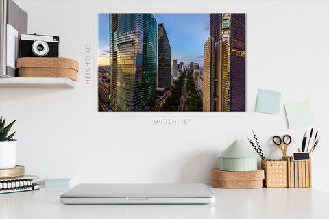 Canvas Print -  Mexico Cityscape At Sunset #E0375