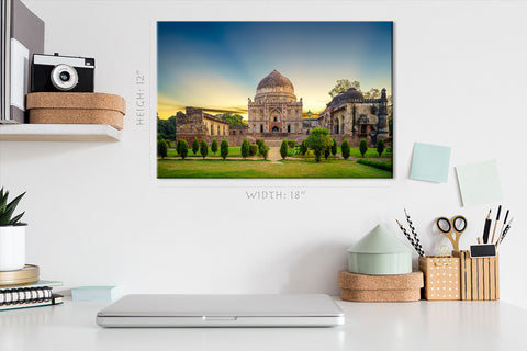 Impression sur toile - Bara Gumbad au jardin de Lodi, New Delhi, Inde #E0453