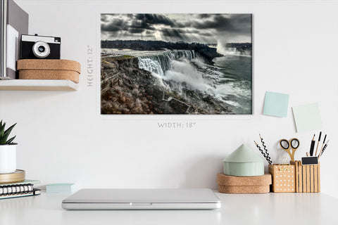 Impression sur toile - Cascade du Niagara en automne, Canada #E0579