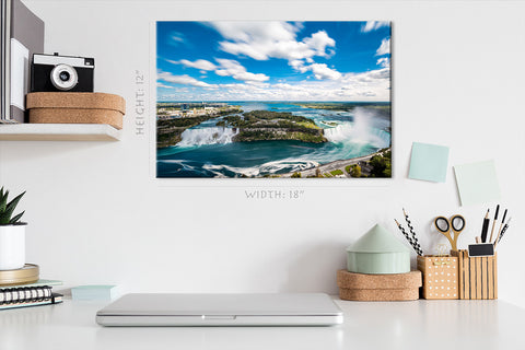 Impression sur toile - Panorama de la cascade Niagara, Canada #E0580