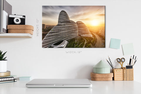 Canvas Print -  Wangjing Soho At Night, Beijing, China #E0423