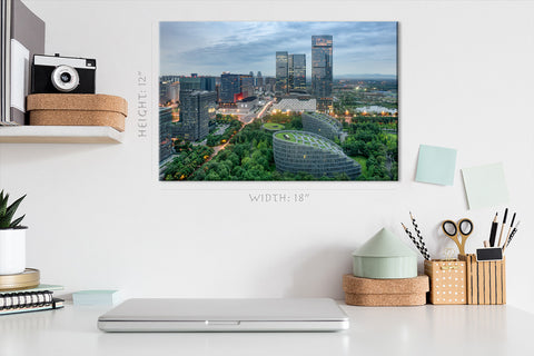 Impression sur toile - Bird Nest Stadium à Pékin. #E0336