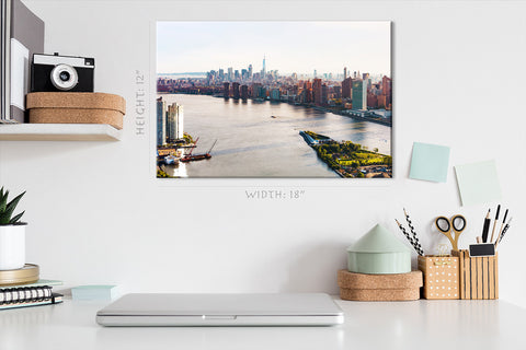 Impression sur toile - Vue aérienne du paysage urbain de Midtown, New York #E0392