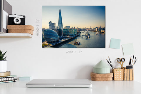 Canvas Print -  Aerial View On Thames And London City #E0267