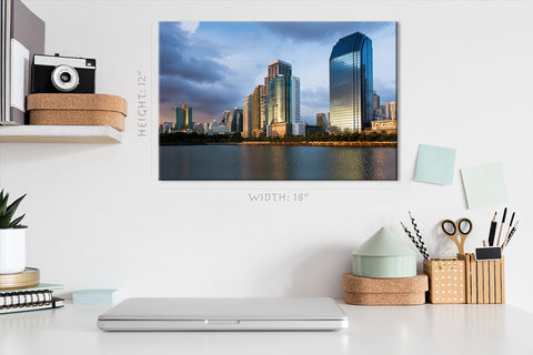 Impression sur toile - Bangkok Cityscape, Business District #E0306