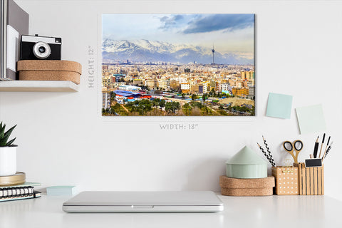 Canvas print - luchtweergave van Teheran #e0278