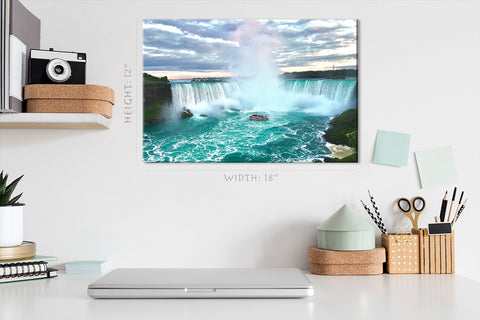 Impression sur toile - Vue aérienne de la cascade Niagara, Canada #E0582