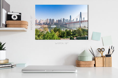 Canvas Print -  Yangtze River Bridge, Chongqing, China #E0316