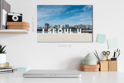 Canvas Print -  Seoul Sign At Yeouido Hangang Park, Seoul, South Korea #E0445