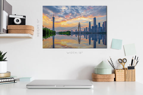 Canvas Print -  Guangzhou Downtown Skyline, China #E0436