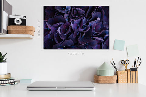 Impression sur toile - Fleur d'hortensia violet foncé #E0835